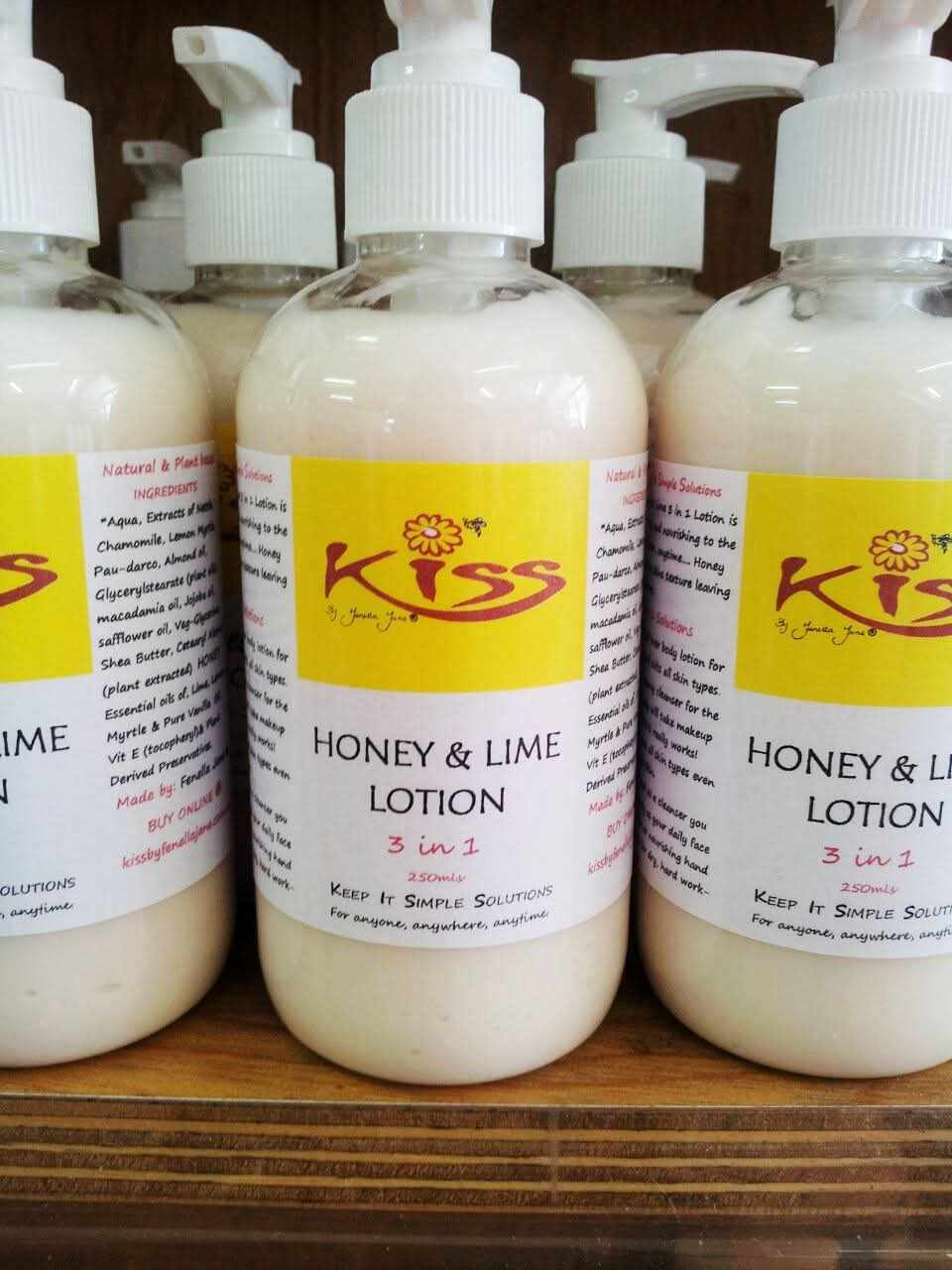Organic Honey & Lime Lotion 250ml - KISS by Fenella Jane - Locally made