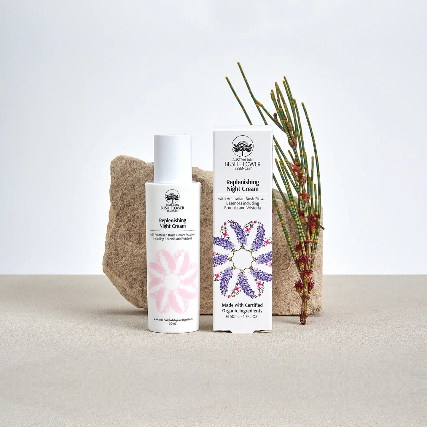 Australian Bush Flower Essences - Replenishing Night Cream 50ml - Certified Organic