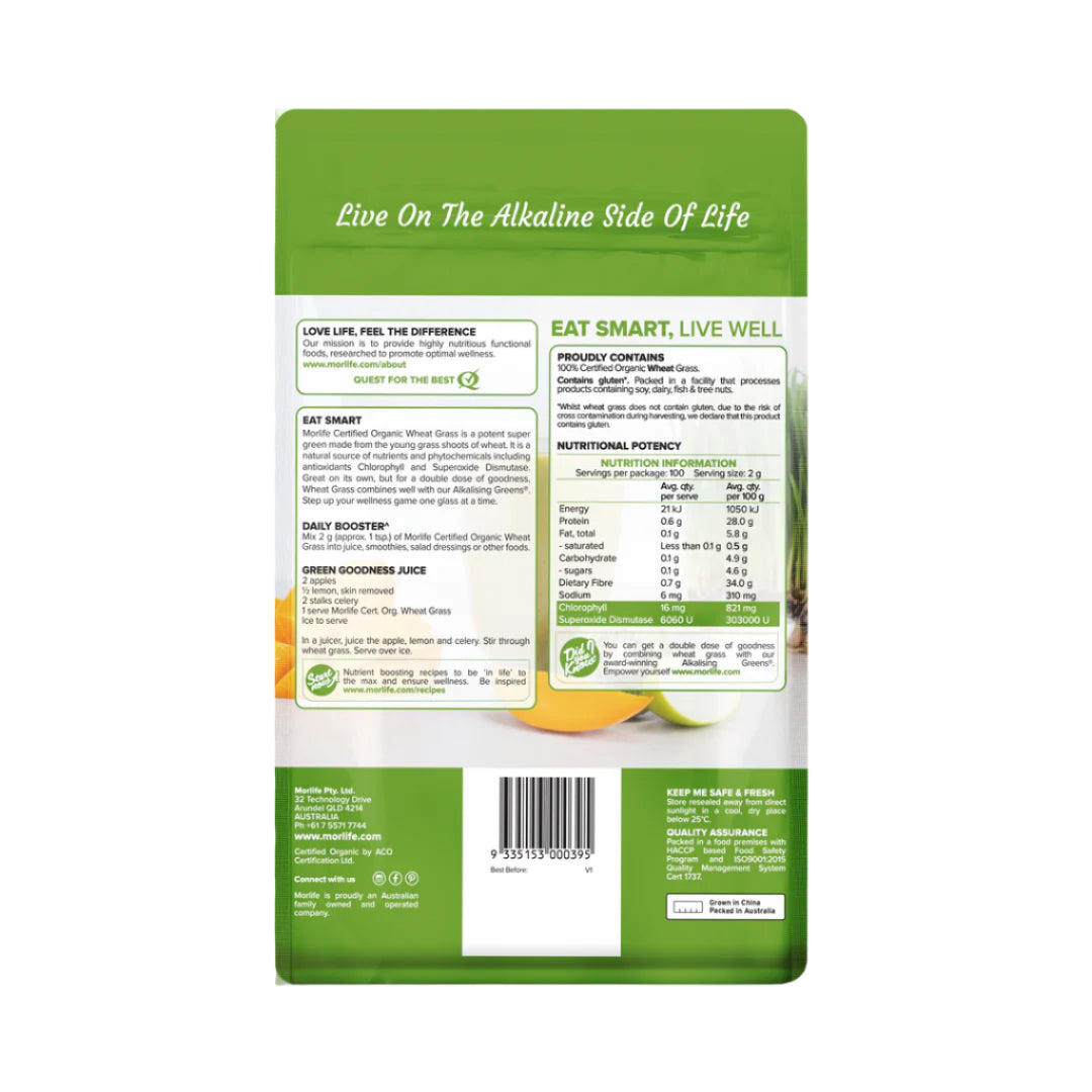 Wheat Grass Certified Organic 200g