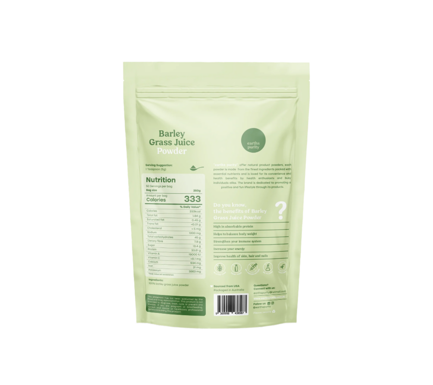 Barley Grass Juice Powder 250g (Organic)
